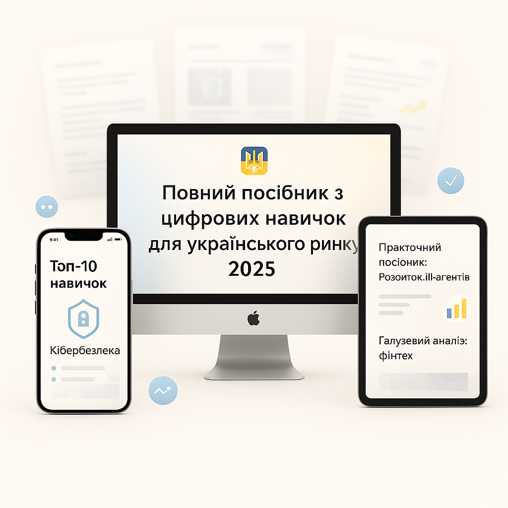 Обкладинка посібника 'Цифрові навички 2025 для відбудови України'